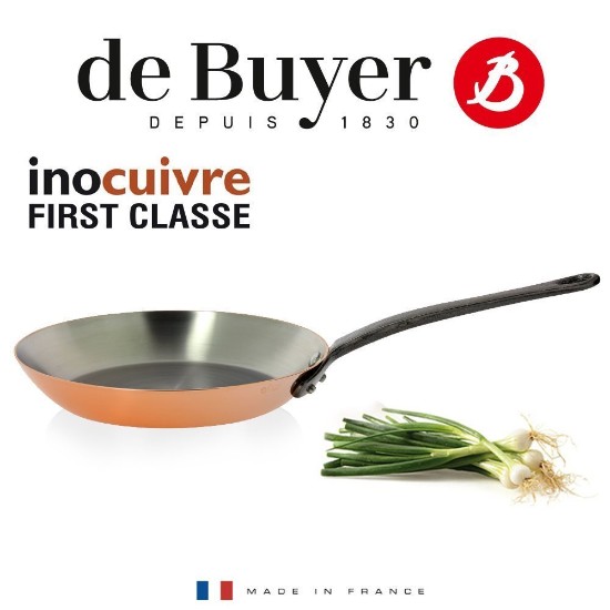 Tigaie cupru-inox, 24 cm, "Inocuivre First Classe" - de Buyer