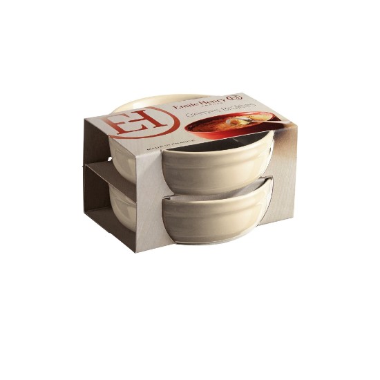 Set 2 farfurii Creme Brulee, ceramica, 12cm, Clay - Emile Henry