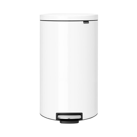 Cos de gunoi cu pedala Flatblack Plus, 30 L, White - Brabantia