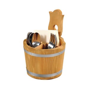 Suport tacamuri, cu 3 compartimente, 14 cm, lemn de pin - Kesper