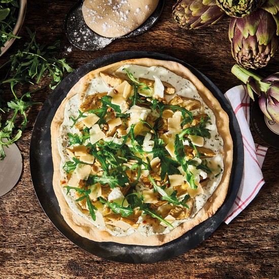 Tava pizza, otel albastru, 28 cm - de Buyer