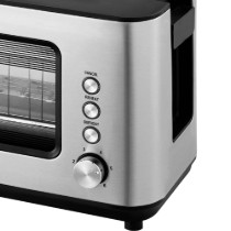 Prajitor de paine 2 felii cu fereastra din sticla, 1200W - Zokura