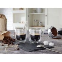 Set 2 cesti espresso, cu perete dublu, sticla, 80ml, "Sorrento" - Zwilling