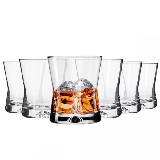 Set 6 pahare whisky, sticla, 360ml, "X-line" - Krosno