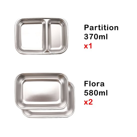 Set 3 caserole inox si geanta izolatoare, "To Go" - Cuitisan