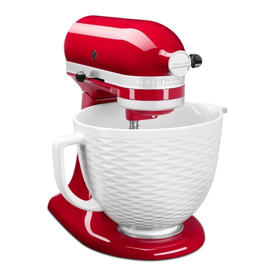 Bol ceramica, 4,7L, Embossed White - KitchenAid