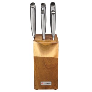 Set cutite 6 piese, suport magnetic - Zokura