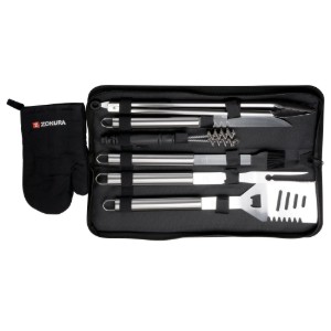 Set 8 piese pentru gratar, inox - Zokura