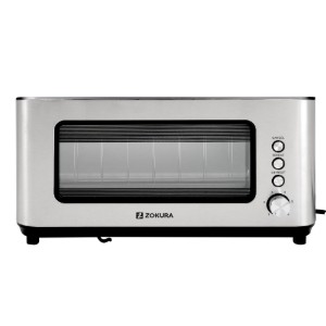 Prajitor de paine 2 felii cu fereastra din sticla, 1200W - Zokura
