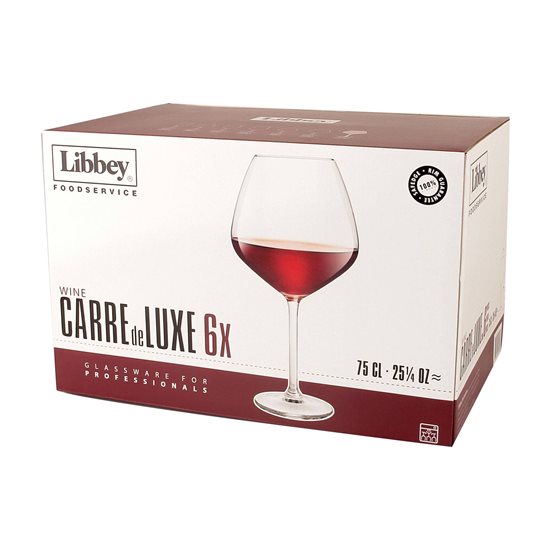 Set 6 pahare vin, sticla, 750ml, "Carre" - Royal Leerdam