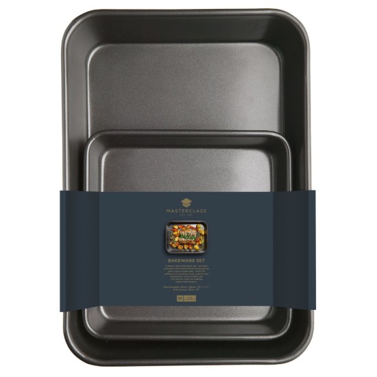 Set 2 tavi pentru cuptor, otel-carbon, “MasterClass” - Kitchen Craft