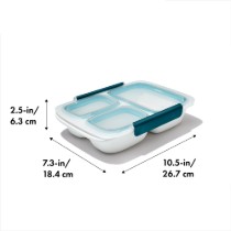 Caserola, cu 3 compartimente, plastic, 26,7 x 18,4 cm, "Prep&Go" - OXO