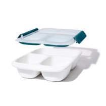Caserola, cu 3 compartimente, plastic, 26,7 x 18,4 cm, "Prep&Go" - OXO