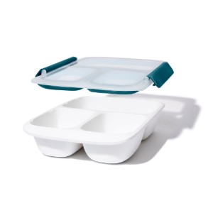 Caserola, cu 3 compartimente, plastic, 26,7 x 18,4 cm, "Prep&Go" - OXO