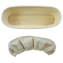 Cos oval pentru dospire aluat, ratan, 35 x 14 cm - Zokura