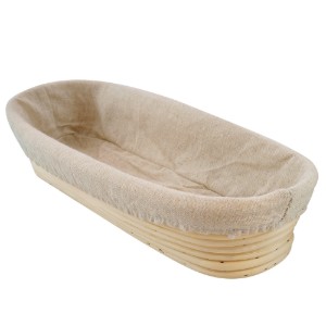 Cos oval pentru dospire aluat, ratan, 35 x 14 cm - Zokura