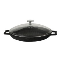Tigaie grill, fonta, cu capac, 30 cm - LAVA
