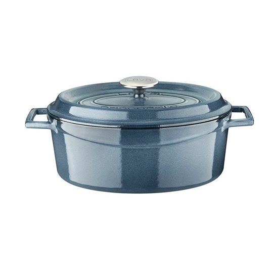 Cratita ovala, fonta, 29cm/4,7L "Premium", Gri - LAVA