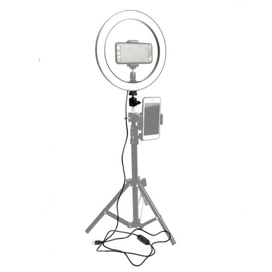 Lampa circulara 26 cm cu suport telefon