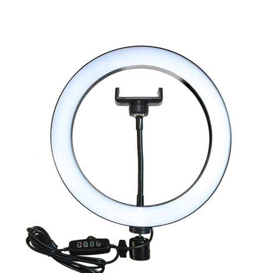 Lampa circulara 26 cm cu suport telefon