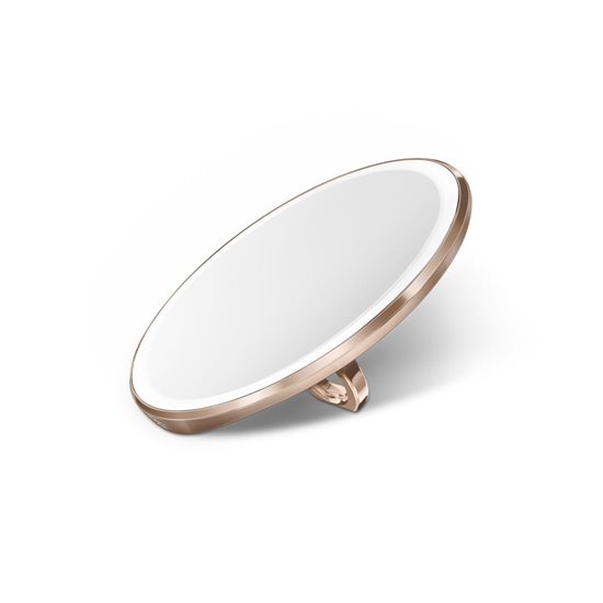 Oglinda cosmetica de buzunar cu senzor, 10,4 cm, Rose Gold - simplehuman