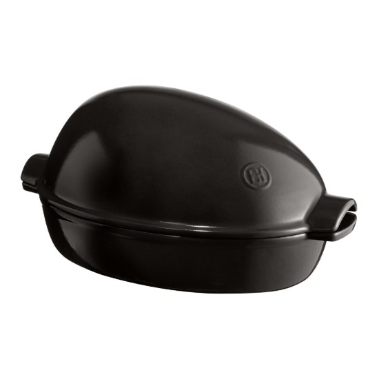 Vas pentru gatit pasare, ceramica, 41,5x27,5x22cm/4L, Charcoal - Emile Henry