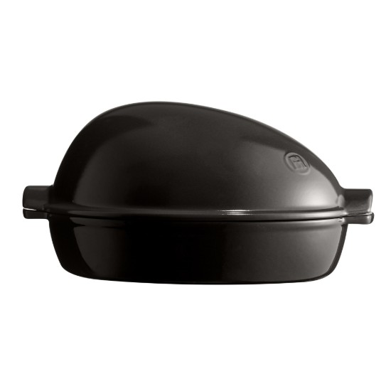 Vas pentru gatit pasare, ceramica, 41,5x27,5x22cm/4L, Charcoal - Emile Henry