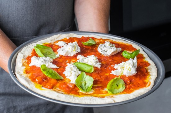 Tava pizza, perforata, otel, 33 cm - Kitchen Craft