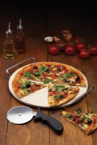 Set preparare si servire pizza, 32 cm, ceramica - Kitchen Craft