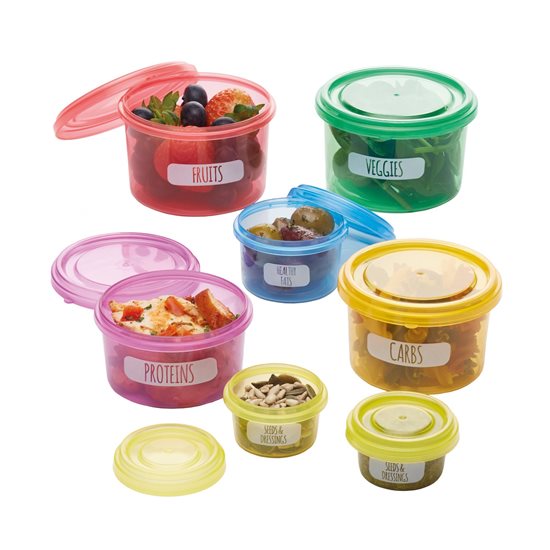 Set 7 recipiente de control portii din plastic - Kitchen Craft