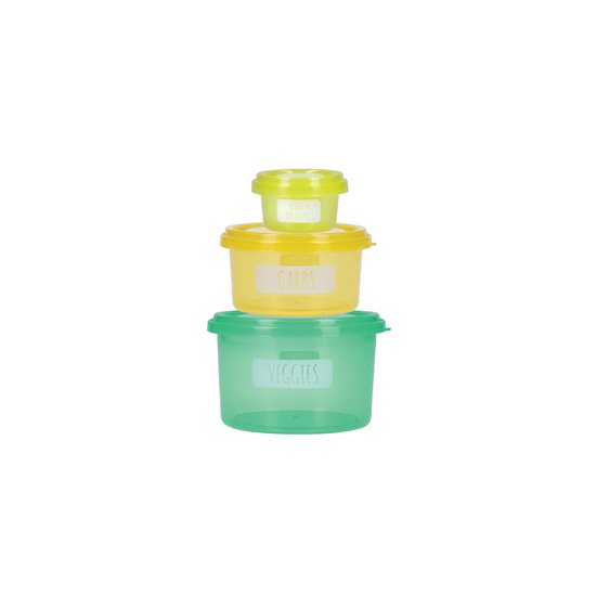 Set 7 recipiente de control portii din plastic - Kitchen Craft