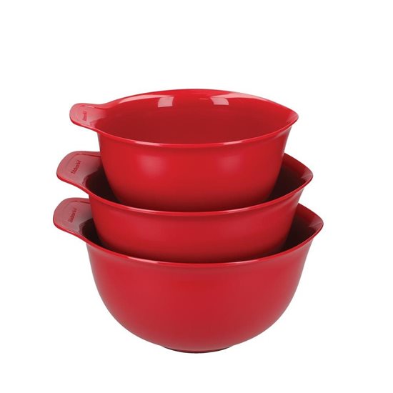 Set 3 boluri mixare, plastic, Empire Red - KitchenAid