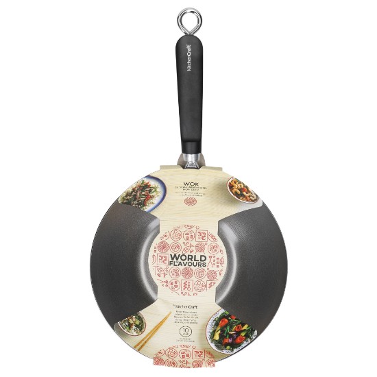 Tigaie wok, otel-carbon, 26,5 cm - Kitchen Craft