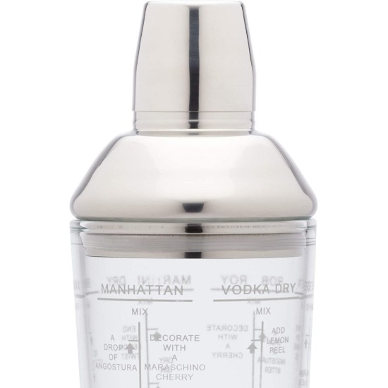 Shaker cocktail, sticla, 700 ml - BarCraft