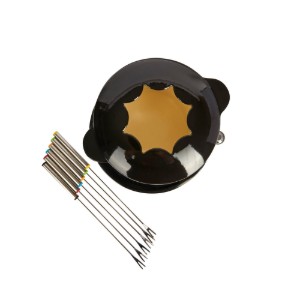 Set fondue 8 piese, fonta, Negru - MasterClass