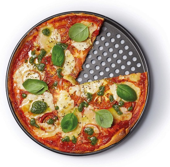 Tava pizza perforata, otel, 32 cm - Kitchen Craft