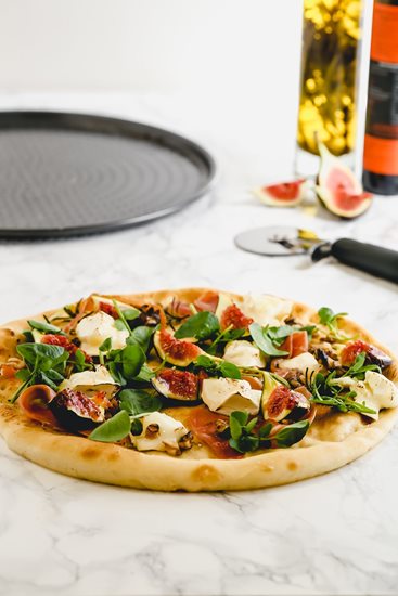 Tava pizza perforata, otel, 32 cm - Kitchen Craft