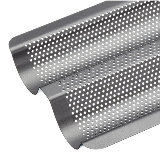 Tava baghete, otel, 39 x 16,5 cm, "MasterClass" - Kitchen Craft