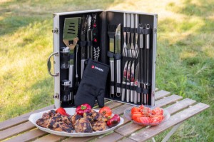 Set 24 piese pentru gratar, inox  - Zokura