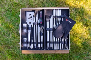 Set 24 piese pentru gratar, inox  - Zokura