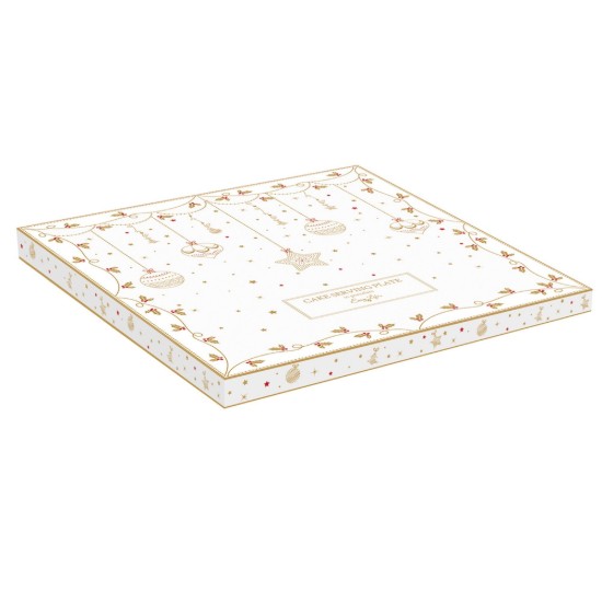 Platou servire tort, portelan, 32 cm, "CHRISTMAS LIGHTS" - Nuova R2S