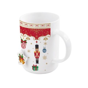 Cana portelan, 370ml, "CHRISTMAS ORNAMENTS" - Nuova R2S
