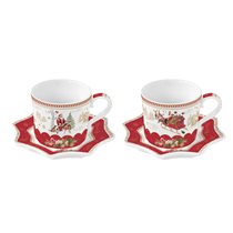 Set 2 cani portelan, 120ml, "CHRISTMAS MEMORIES" - Nuova R2S