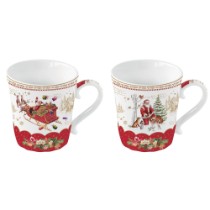 Set 2 cani portelan, 340ml, "CHRISTMAS MEMORIES" - Nuova R2S