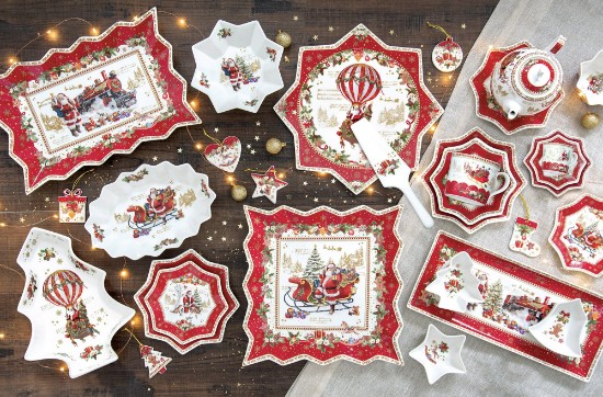 Set 6 decoratiuni brad, portelan, "CHRISTMAS MEMORIES" - Nuova R2S