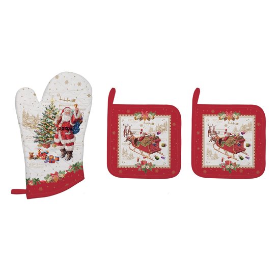 Set manusa bucatarie si 2 suporturi vase "CHRISTMAS MEMORIES" - Nuova R2S