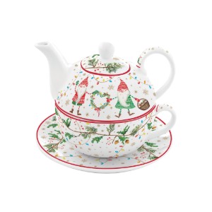 Set servire ceai, portelan, 350ml, "READY FOR CHRISTMAS" - Nuova R2S