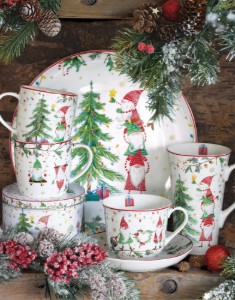 Set servire ceai, portelan, 350ml, "READY FOR CHRISTMAS" - Easy Life