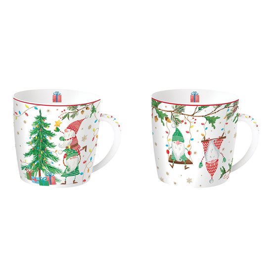 Set 2 cani portelan, 350ml, "READY FOR CHRISTMAS" - Nuova R2S