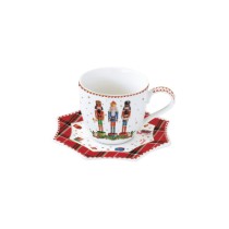 Ceasca portelan cu farfurie, 250ml, "VINTAGE NUTCRACKER" - Nuova R2S